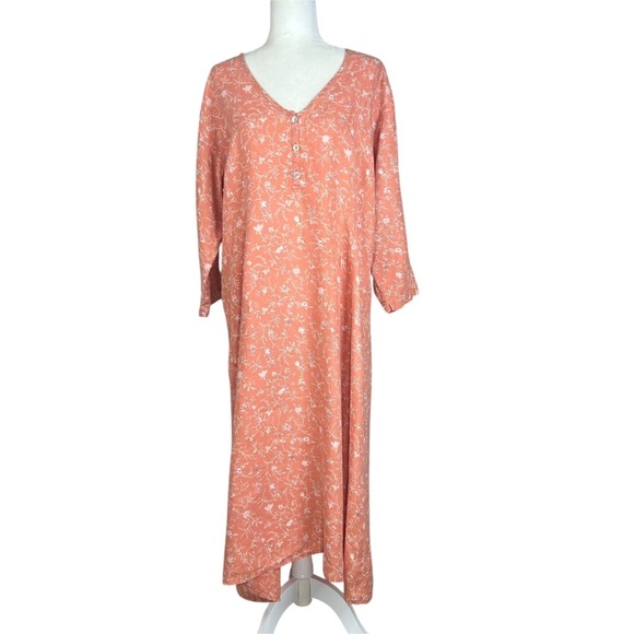Flax Dresses & Skirts - Vintage Flax Jeanne Engelhart Linen Midi Dress Med
Floral Lagenlook Boho Ditsy